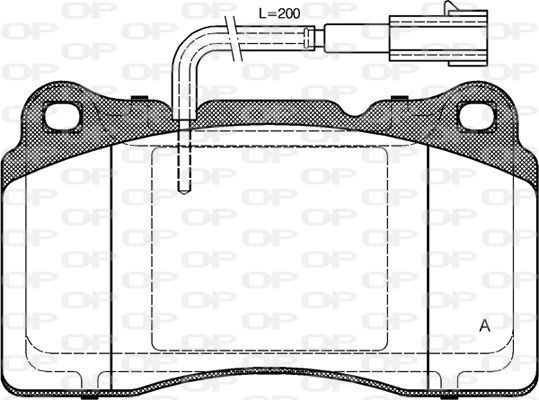 OPEN PARTS Комплект тормозных колодок, дисковый тормоз BPA0666.51